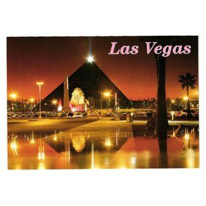 Vintage Postcard Las Vegas Nevada Hotel Casino Luxor Vacation Pyramid Sphinx KVL